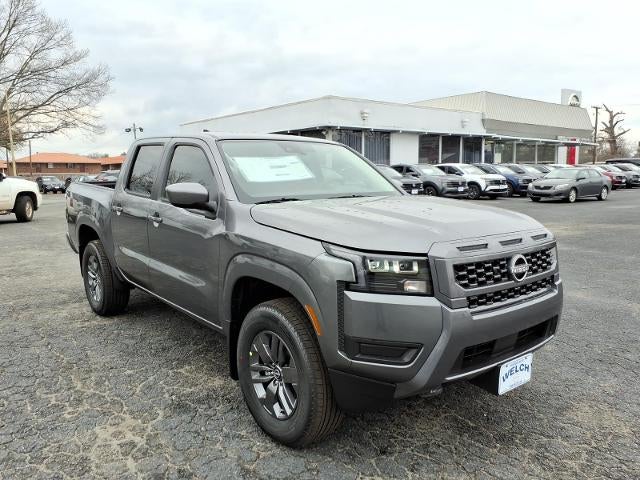 2026 Nissan Frontier Crew Cab 4x4 SV in Gun Metallic — front three-quarter view