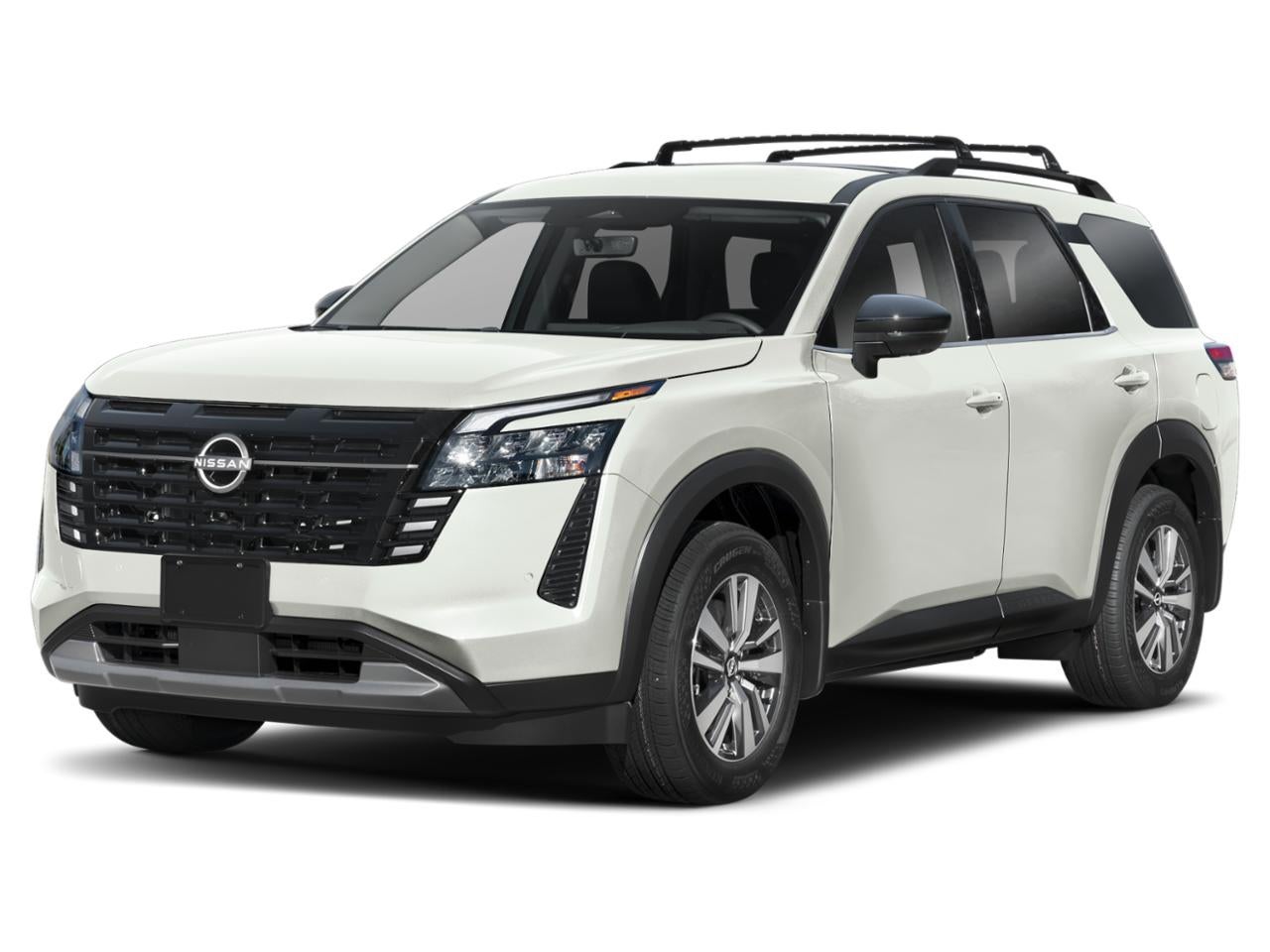 2026 Nissan Pathfinder SL 2WD in Everest White Pearl Tricoat — front three-quarter view