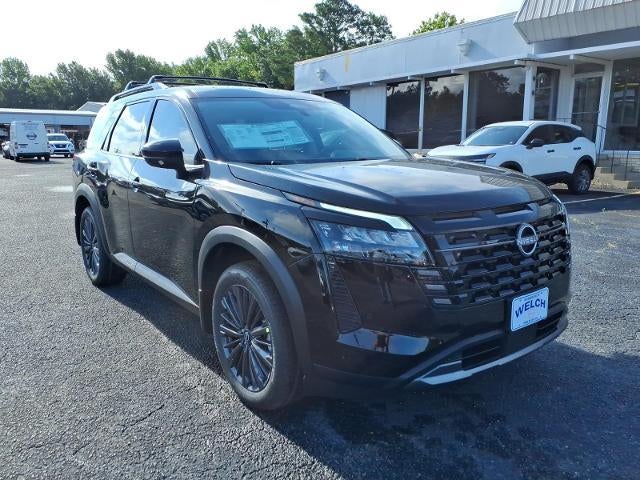 2026 Nissan Pathfinder SL 2WD in Super Black — front three-quarter view